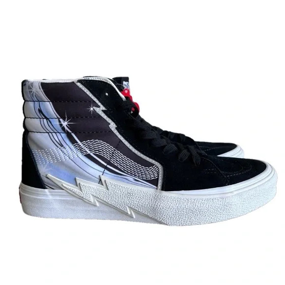 VANS | SK-8 Hi Bolt in Chrome Flash Black Hightop Sneakers - Picture 5 of 5